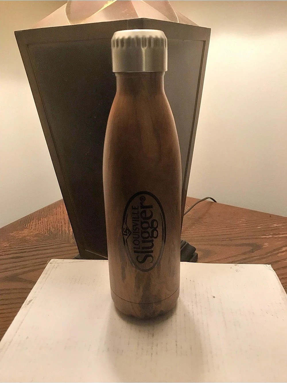 Louisville Slugger Woodgrain Water Bottle Brown
